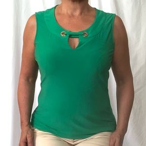 Tommy Hilfiger top Size M, teal green, metal accent